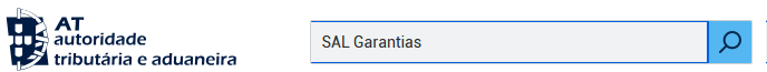 Imagem da caixa de pesquisa do Portal da AT
